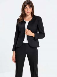 Rundhals Blazer Damen