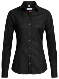 Schwarze Damen Bluse Slim Fit