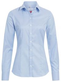 Hellblaue Damen Bluse Slim Fit