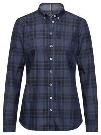 Karierte Jeansbluse für Damen