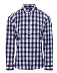 Karobluse Damen blau/weiß