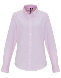Bluse pink-weiß gestreift