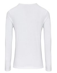 Langarmshirt Damen Weiß