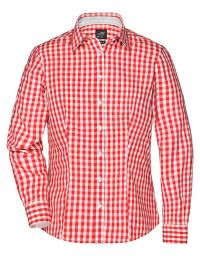 Karo Bluse orange-weiß