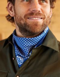 Trachtentuch in Blau