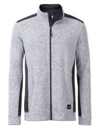 Fleece Jacke Herren Weiß/Schwarz