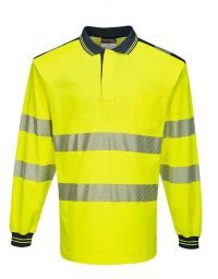 Warnschutz langarm Poloshirt