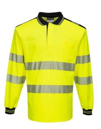 Warnschutz langarm Poloshirt