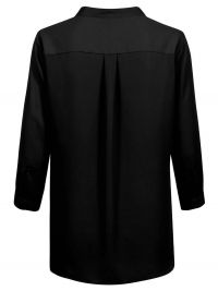 Chiffon Bluse 3/4-Arm Schwarz