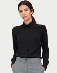 Chiffon Bluse Schwarz