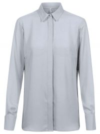 Chiffon Bluse Grau