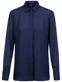 Chiffon Bluse Dunkelblau