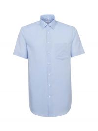 Herren Kurzarm Hemd Hellblau