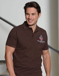 Poloshirt Herren Stretch Braun