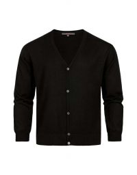 Strickjacke Herren Schwarz