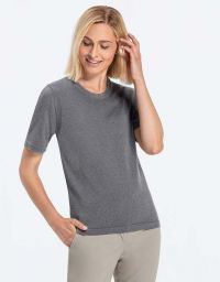 Strickshirt Damen Grau