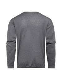 Herren Pullover V-Ausschnitt Grau