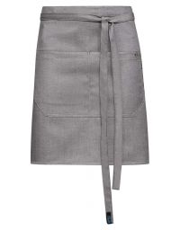 Graue Bistroschürze im Jeans-Look