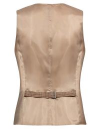 Karierte Damen Weste Beige/Schwarz