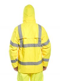 Warnschutz Regenjacke Gelb