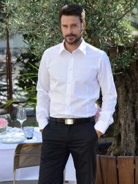 Langarmhemd in Weiß