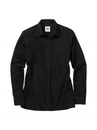 Langarmhemd in Schwarz