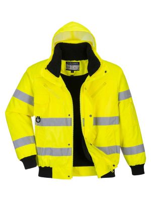 Warnschutzjacke mit Kapuze