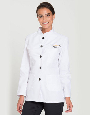 Kellnerin Jacke Weiß
