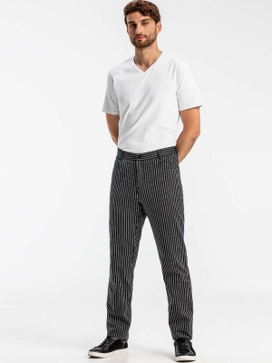 Kochhose Herren gestreift