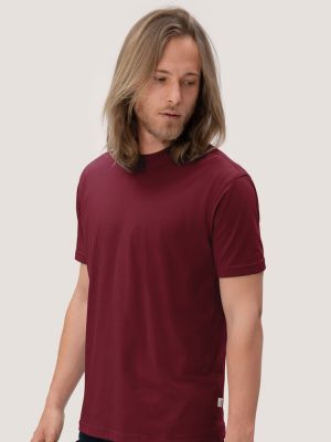 T-Shirt Herren Weinrot