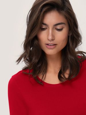 Damen Longsleeve Rot