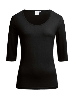 Halbarm Shirt Damen Schwarz