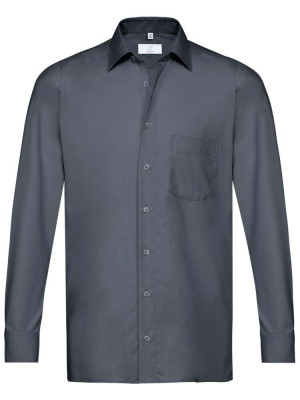 Herrenhemd langarm Grau