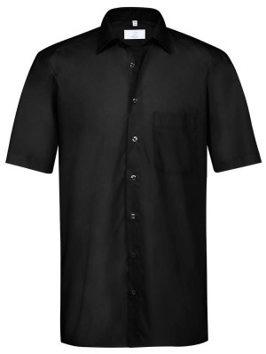 Herrenhemd Kurzarm Schwarz