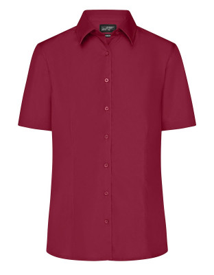 Kurzarm Damenbluse Weinrot