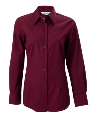 Damen Bluse Langarm Bordeaux