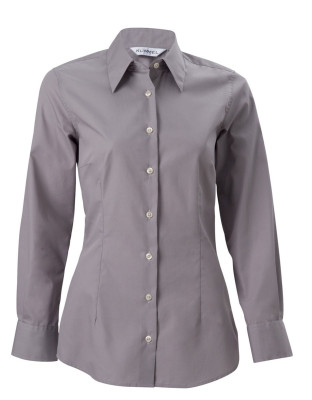 Damen Bluse Langarm Hellgrau