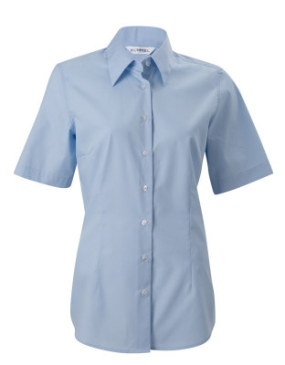 Kurzarm Bluse Hellblau