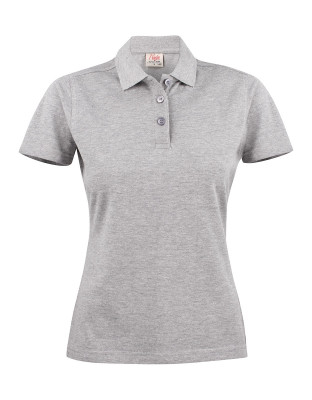 Poloshirt Damen Grau Meliert