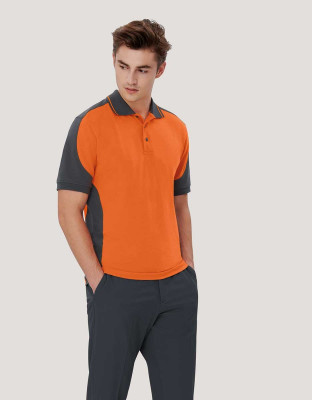 Herren Performance Poloshirt Contrast