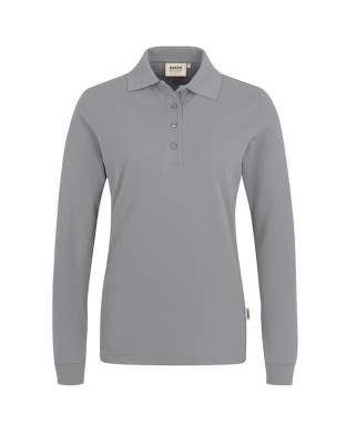 Langarm Polo Damen Grau