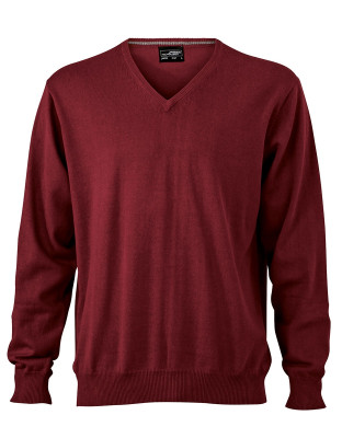 Strickpullover Herren Weinrot