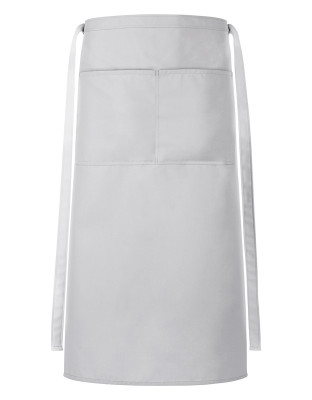 Hellgraue Bistro Schürze Taschen