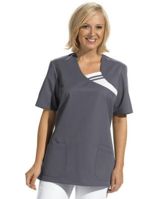 Damen Schlupf Kasack Grau