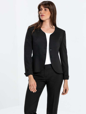 Rundhals Blazer Damen