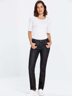 Damen Jeans Regular Fit Schwarz