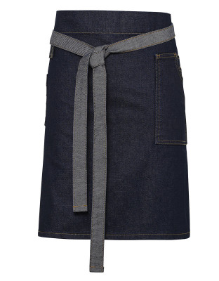 Kurze Vintage Bistroschürze Jeans Look