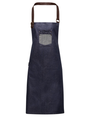 Moderne Latzschürze in Denim Blau