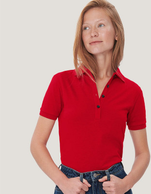 Damen Poloshirt Rot
