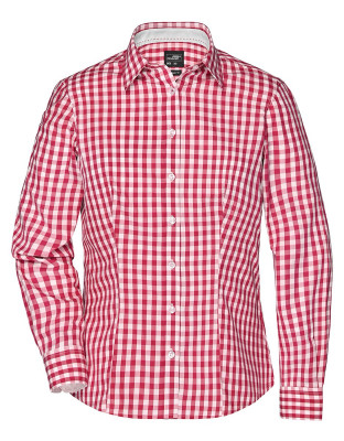 Karo Bluse rot-weiß